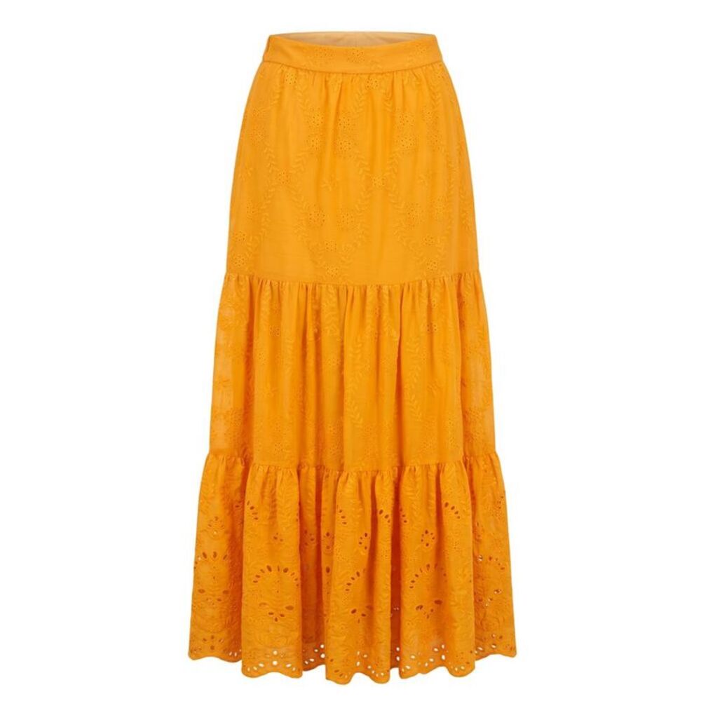 Trussardi Jeans Orange Polyester Women's Women's Skirt